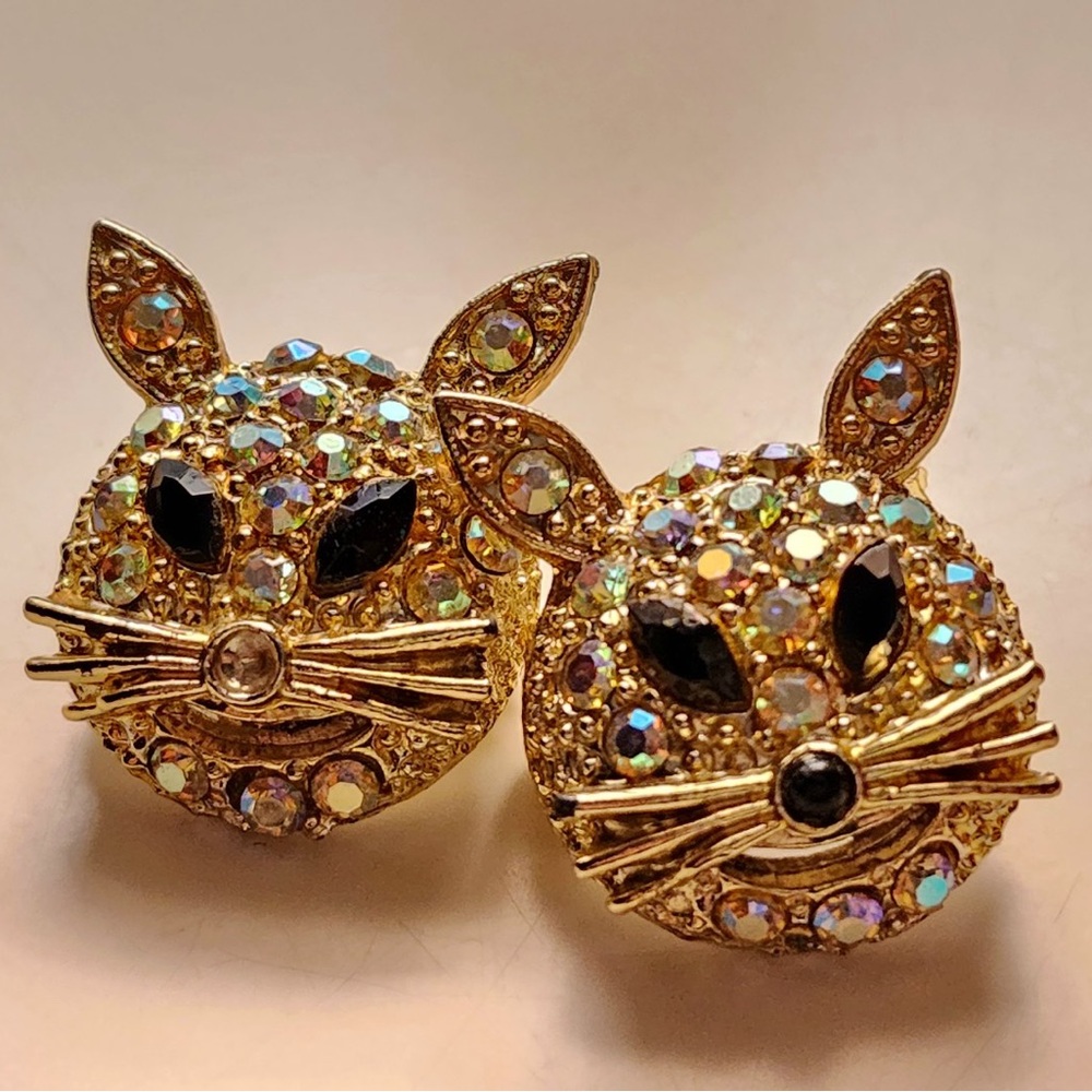 Vintage Matching cat pins. - Picture 1 of 7